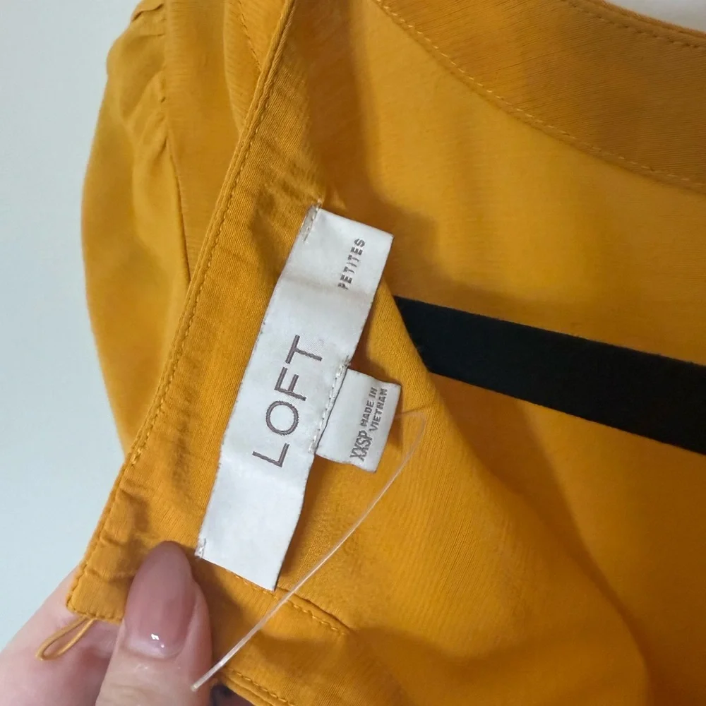 LOFT Mustard Yellow Blouse - Picture 4 of 6